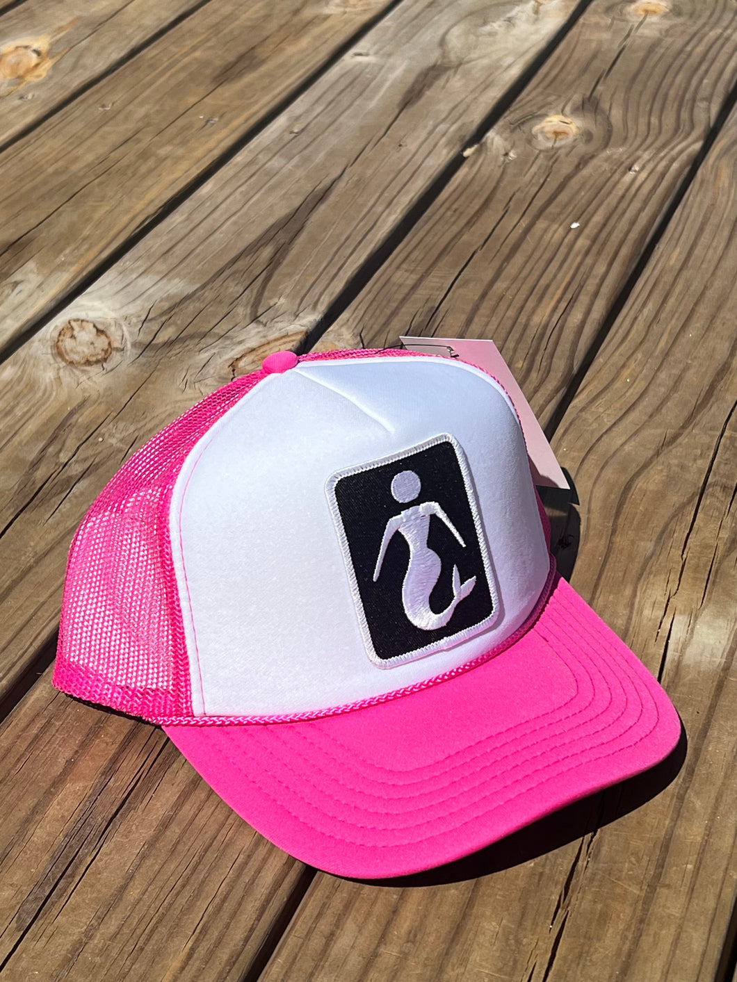 Hot Pink/White Classic Mermaid Trucker Hat