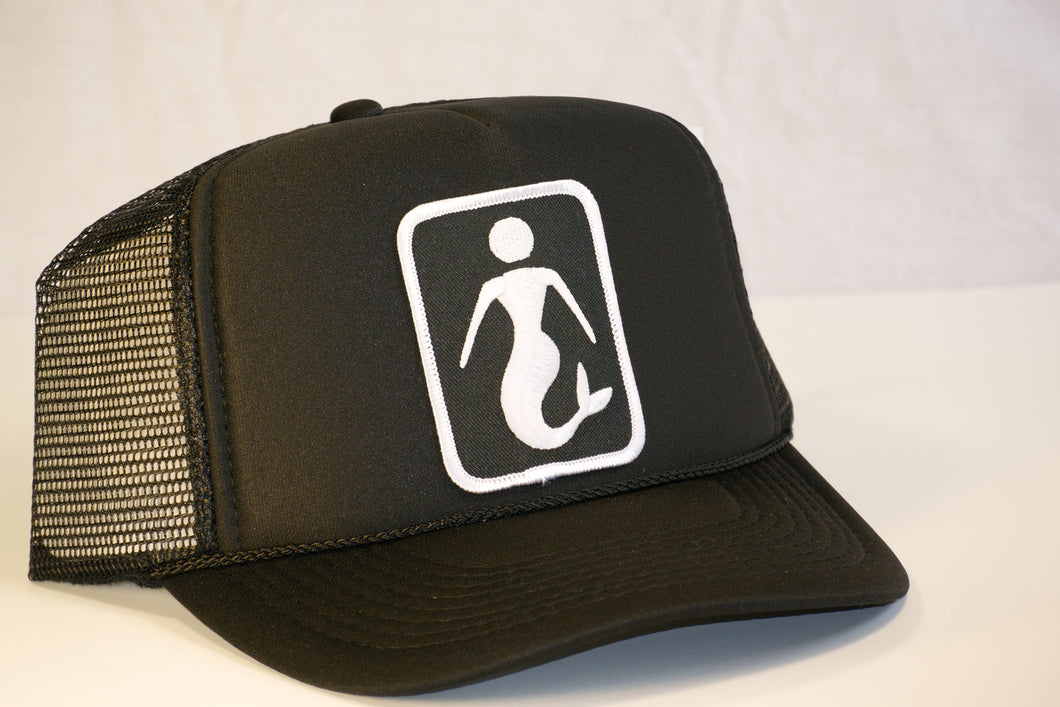 Black Classic Mermaid Trucker Hat