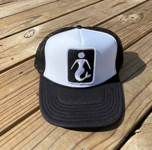 Load image into Gallery viewer, Black/White Classic Mermaid Trucker Hat
